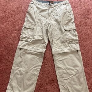 Vintage Y2K Men's Convertible Khaki Cargo Pants Shorts Size 36 x 32 WearFirst
